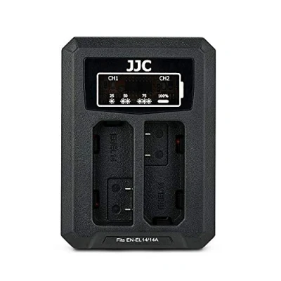 Afbeelding van JJC USB dual oplader acculader voor Nikon D5600 D5500 D5300 D5200 D5100 D3400 D3500 D3300 D3200 D3100 Df Coolpix P7800 P7200 P7100 P700 0 camera&#039;s EN EL14, EL14a