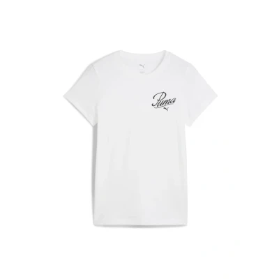 Afbeelding van ESS SCRIPT T shirt Dames, Wit, Maat XS PUMA