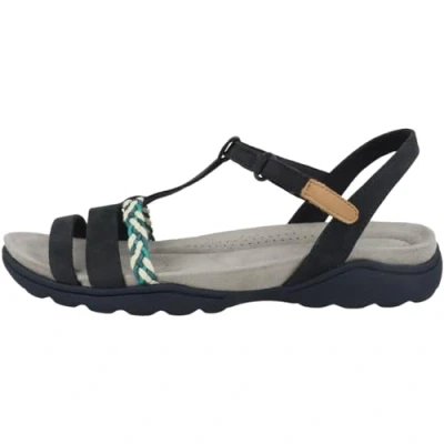 Afbeelding van Clarks Amanda Tealite Sportsandalen voor dames, Nubuck marineblauw