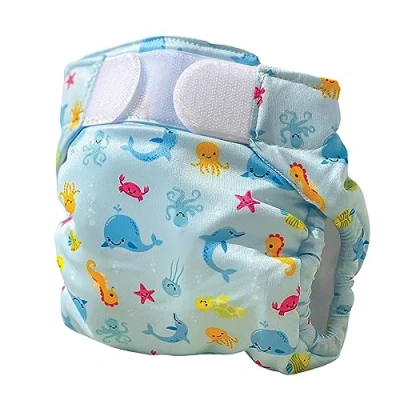 Afbeelding van Freds Wasbare Zwemluier Blauw 4 9 kg Maat 1