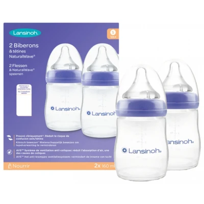 Afbeelding van Lansinoh NaturalWave Babyflessen 160 ml 2st