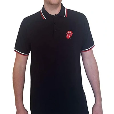 Afbeelding van The Rolling Stones Classic Tongue Polo shirt M Zwart