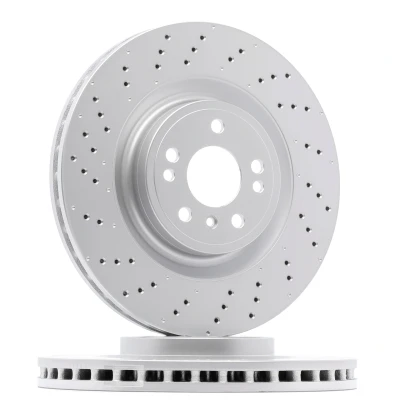 Afbeelding van TEXTAR PRO+ 92254405 Remschijf 350 32 05/08 112 Geperforeerd, interne ventilatie Gecoat High carbon Zonder wielbevestigingsbout, wielnaaf