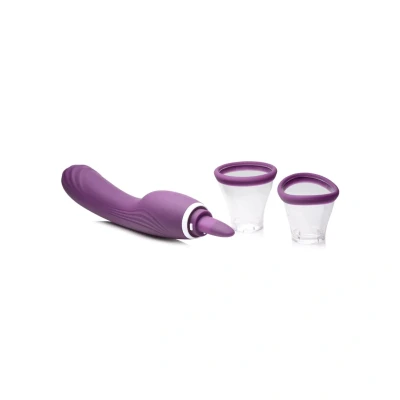 Afbeelding van XR Brands Lickgasm 8x Licking and Sucking Vibrator Purple