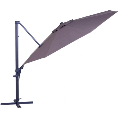 Afbeelding van Zweefparasol Monaco flex Zijwaarts Kantelbaar 330 cm Polyester taupe zonwering Madison
