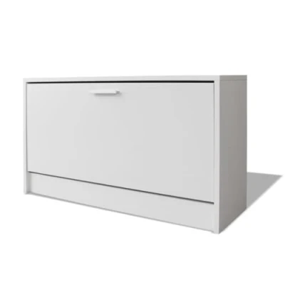 Image de vidaXL Banc à chaussures 80 x 24 45 cm Blanc