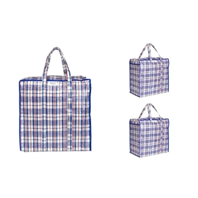 Afbeelding van Osthoff Opbergtas voor dekbedden, beddengoed, plastic tas met ritssluiting, opbergtas, XXL, kledingtas, kleding opbergen (248), kleur: blauw, 3 stuks