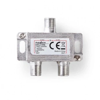 Afbeelding van F connector splitter Nedis (2 weg, 6.5 dB)