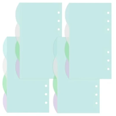 Afbeelding van DY.2ten 4 stuks doorschijnende tabbladen met van robuust kunststof voor 6 ringmappen, agenda, notitieboeken A6