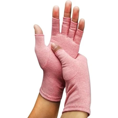 Afbeelding van VITTO Anti artritis handschoenen voor dames en heren, compressiehandschoenen artritis, carpale tunnel, letsel, heren (maat L, roze)