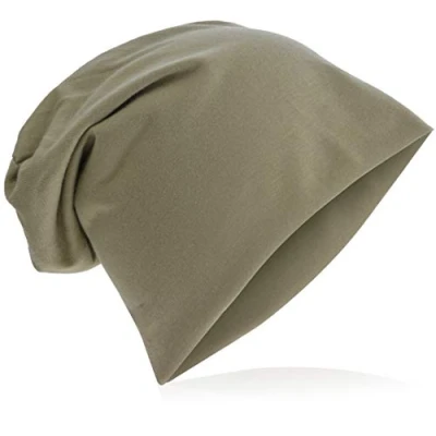 Afbeelding van Miobo Jersey Slouch Beanie Long Unisex effen heren dames maat standaard en XXL, Zand