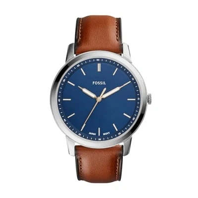Image de Montre Fossil pour homme The Minimalist trois aiguilles en acier inoxydable, FS5304