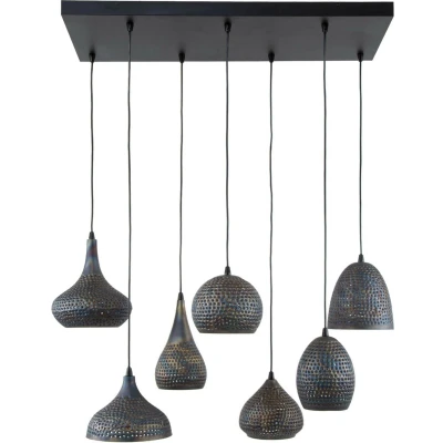 Afbeelding van AnLi Style Hanglamp 4+3 punch mix