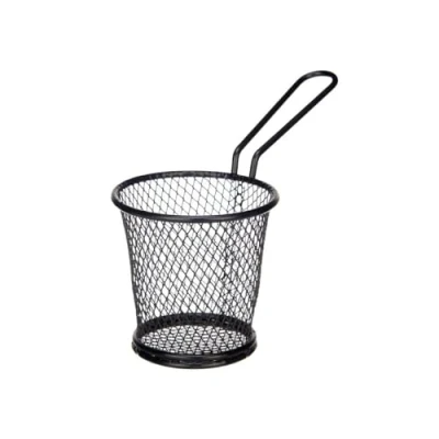 Afbeelding van Mand voor aperatieven Zwart Metaal 16 x 11,5 8 cm (12 Stuks)
