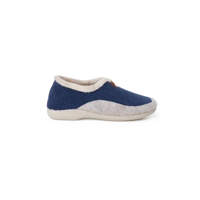 Afbeelding van Pisamonas Chaussons Velours Côtelé Doublure Fourrure Taille 36 Couleur Bleu Marine