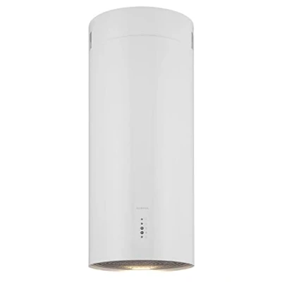 Afbeelding van Klarstein Bolea Afzuigkap Eiland Eilandkap 38 cm (Ø) / 88 133 (H) Afvoer/Circulatie 3 Standen 600 M3/H LED Verlichtingverlichting Inclusief Actieve Koolfilters Energielabel A++ Wit
