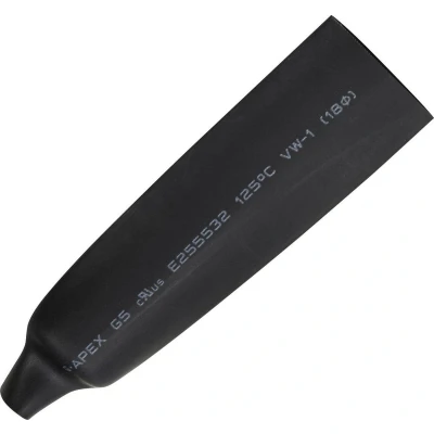 Afbeelding van TRU COMPONENTS 1566766 Krimpkous zonder lijm Zwart 18 mm 9 Krimpverhouding:2:1 5 m