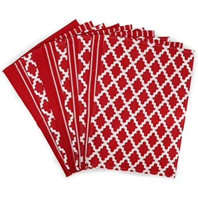 Afbeelding van Penguin Home® 100% Pure Katoen Theedoek 10 Delig Set, Rood