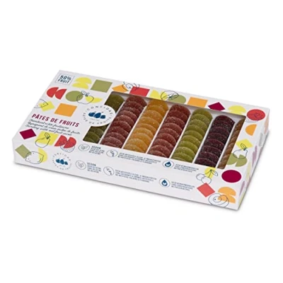 Afbeelding van Fruitpasta in tabletten, 1 kg, smaken (abrikoos, zwarte bes, aardbei, citroen, peer)