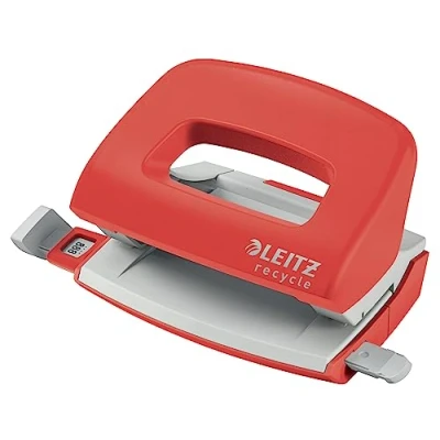 Afbeelding van Perforator Leitz Nexxt Recycle mini 10 vel rood