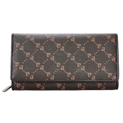 Afbeelding van Pierre Cardin portemonnee voor dames, mooi, groot, ruim, leer, cadeau, met portemonnee, bankbiljetten, meisjes, zwart., klassiek