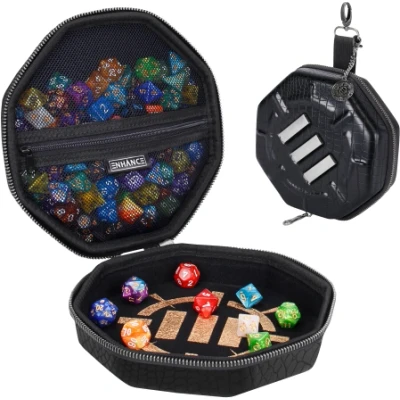 Afbeelding van Enhance Dice Tray &amp; Case Collector&#039;s Edition (Black) Dobbelsteenkoffer en Speelbord in 1