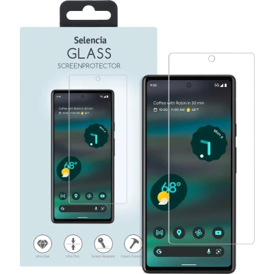 Afbeelding van Selencia Screenprotector Geschikt voor Google Pixel 6a Tempered Glass Gehard Glas