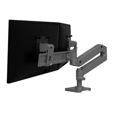 Image de Ergotron LX Pro Kit de montage (bras articulé) modulaire pour 2 écrans LCD gris foncé Taille d&#039;écran : jusqu&#039;à 27 pouces montrable sur bureau