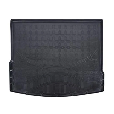 Afbeelding van Voertuigspecifieke rubberen kofferbakmat voor Tiguan 2, vanaf 2016, antislip, perfecte pasvorm, met 2 cm hoge rand, oprolbare kofferbakbeschermingsmat, zwart