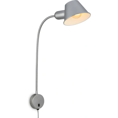 Afbeelding van BRILONER Bedlamp wandlamp draaibare leeslamp excl. 1xE27 10W chroom slaapkamer