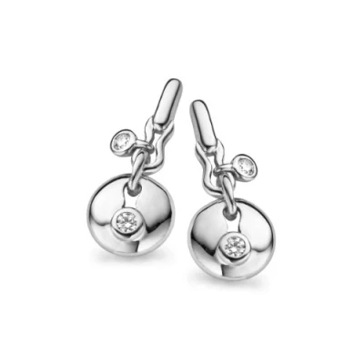Afbeelding van Orphelia ZO 5125 Oorhangers Zilver 925 2 cm Zirkonia