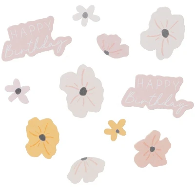 Afbeelding van Ginger ray confetti happy birthday floral 14g