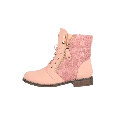 Afbeelding van Elara Herbst Veterboots, Dames, Maat: 40, Rosa Kunststof