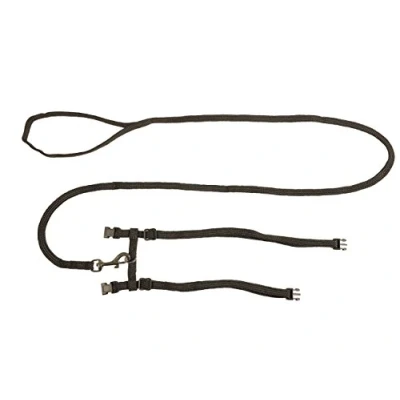 Afbeelding van Nobby Tuig Met Lijn Nylon Kattentuigje Zwart 120 cm x 10 mm