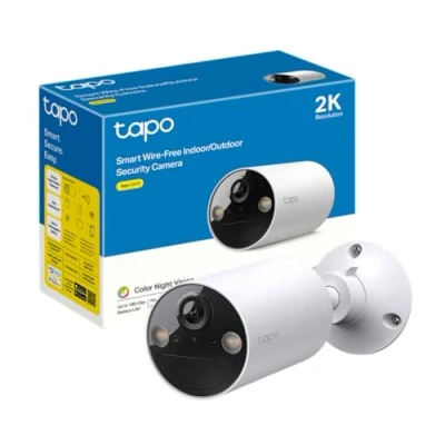Image de Tapo C410 Caméra pour intérieur et extérieur sans fil, 2 K 3 MP, autonomie jusqu&#039;à 180 jours après une seule charge, vision nocturne à couleur, alarme avec détection de mouvement, IP65