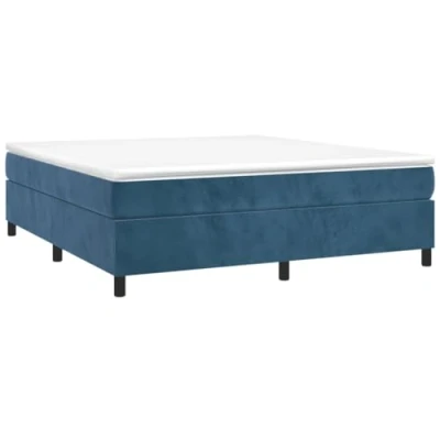 Afbeelding van Bedframe fluweel donkerblauw 160x200 cm
