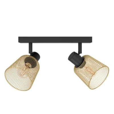 Afbeelding van EGLO Coslada Spot E27 32 cm Zwart/Goud mesh