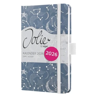 Afbeelding van SIGEL J6348 Wochenkalender Jolie 2026, ca. A6, blauwwit