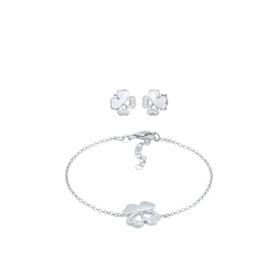 Afbeelding van Elli Jewelry SET LUCK Oorbellen, Dames, Maat: 17, Silber