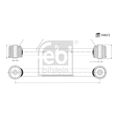 Afbeelding van Draagarm, wielophanging FEBI BILSTEIN 194672, voor o.a. CHRYSLER, JEEP