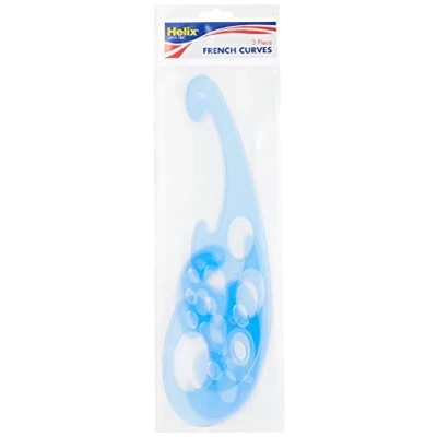 Afbeelding van Helix Cirkelsjabloon H67010 gebogen elk blauw inkt