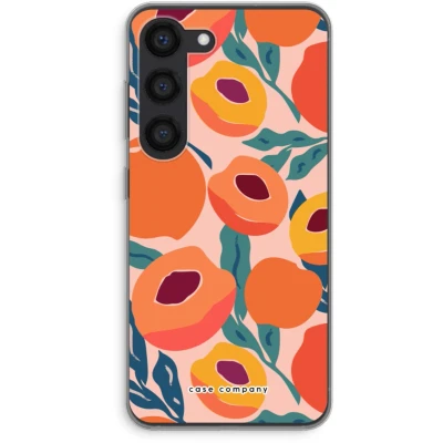 Afbeelding van Case Company® hoesje geschikt voor Samsung Galaxy S23 Perzik Soft Cover Telefoonhoesje Bescherming aan alle Kanten en Schermrand
