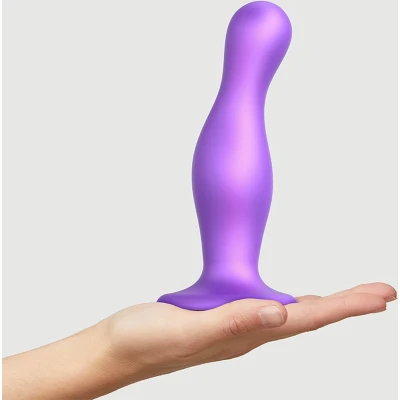 Afbeelding van Strap On Me Dildo Plug Curvy Metallic Purple L