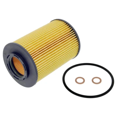 Afbeelding van FEBI BILSTEIN 184412 Oliefilter Met afdichtring pakkingen Filter insert HYUNDAI: SANTA FE 2, i30 I Hatchback, Tucson, KIA: cee‘d Hatchback