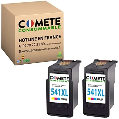 Image de COMETE 541 XL 2 Cartouches d&#039;encre Compatible pour Canon Couleur Marque française