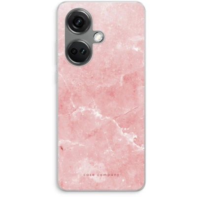Afbeelding van Case Company® hoesje geschikt voor OnePlus Nord CE 3 Roze marmer Soft Cover Telefoonhoesje Bescherming aan alle Kanten en Schermrand
