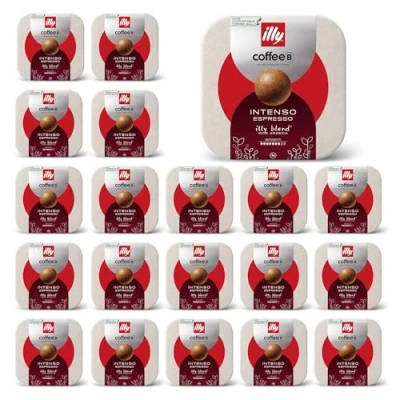 Afbeelding van 180 Coffee Balls Intenso Espresso by Illy Boules de Café haut gamme 100% compostable Spécialement conçues pour l&#039;utilisation la machine à CoffeeB Royal