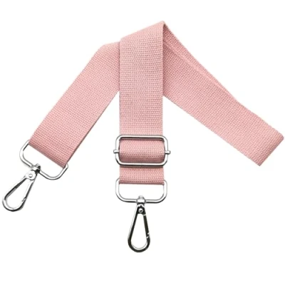 Afbeelding van Vervangende schoudertasriemen, verstelbare tasriem, breedte 3,9 cm, met zilverkleurige karabijnhaak, draagriem voor dameshandtassen, roze, Q2