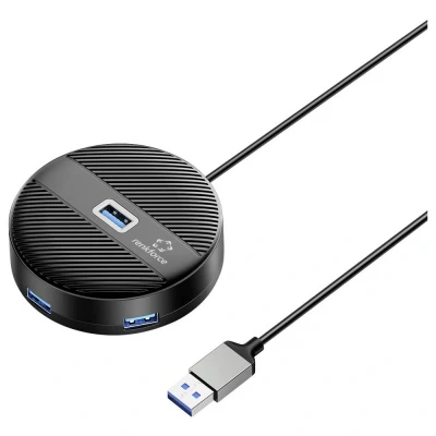 Afbeelding van Renkforce RF USBH 400 USB 3.0 hub 4 poorten Zwart (mat)