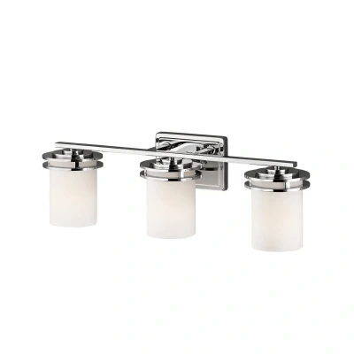 Afbeelding van LED wandlamp Hendrik IP44 chroom/glas, 3 lamps